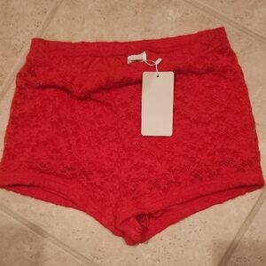 Musera Lace Red Girls Shorts Size 12 - Medium